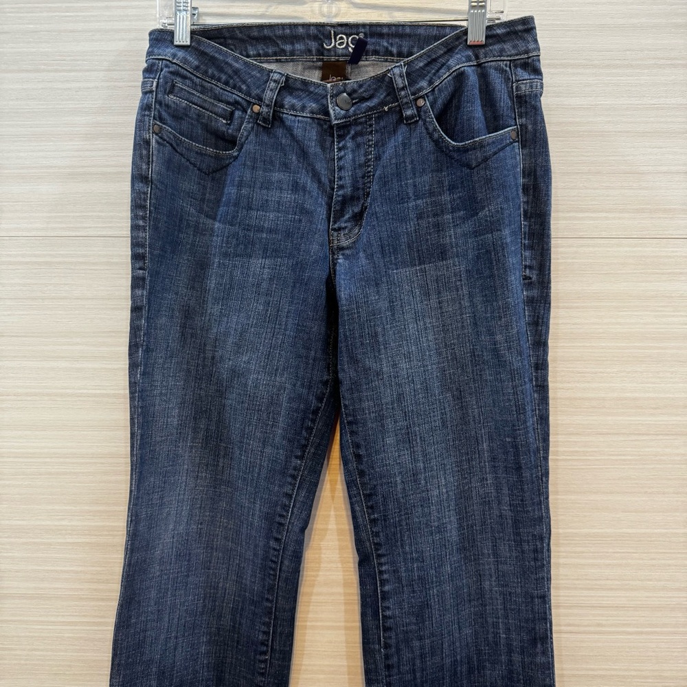 Jag Jeans Women's Dark Blue Straight/Flared Bottom Stretch Jeans size 8